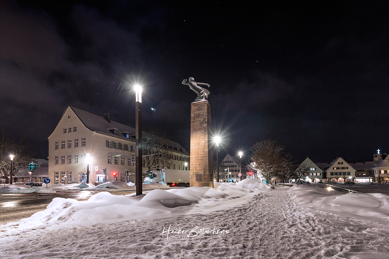 Foto Freudenstadt, Nacht, Venus, Technisches Rathaus, Designleuchten, Winter